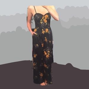 Floral wide leg jumpsuit